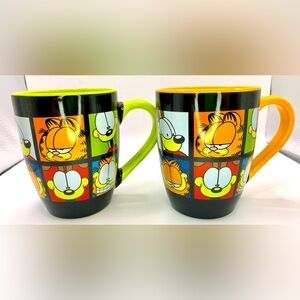 Rare and Unique Garfield Mug Set - Garfield and Odie - Jim Davis - Paws